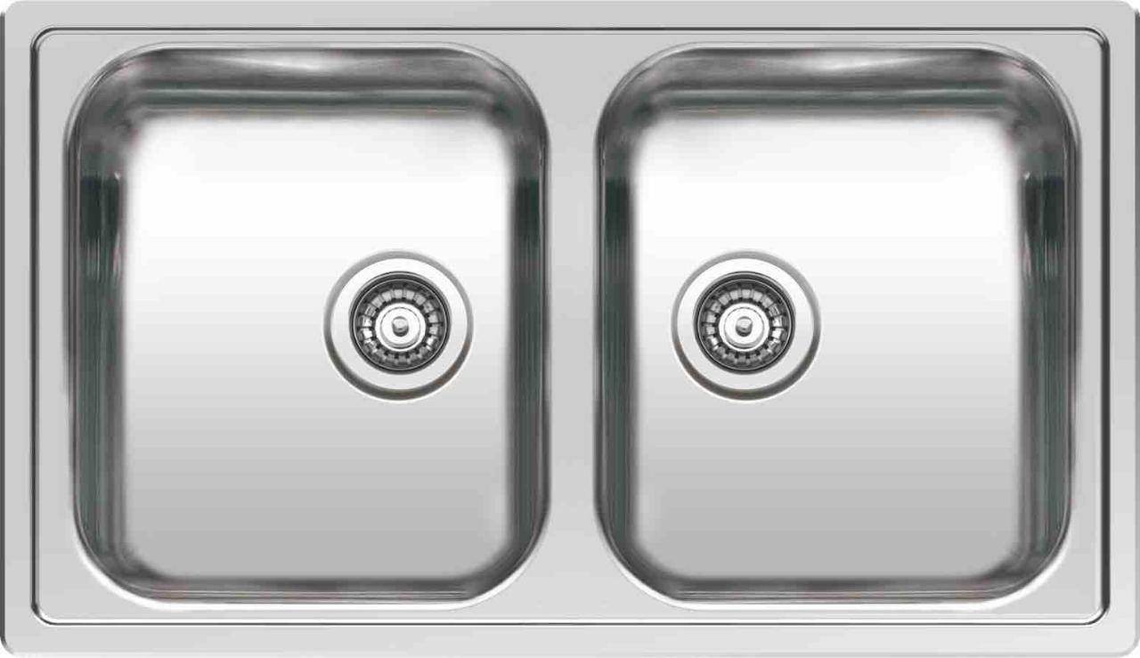 Centurio 20 (L) dobbelt køkkenvask, Rustfrit stål