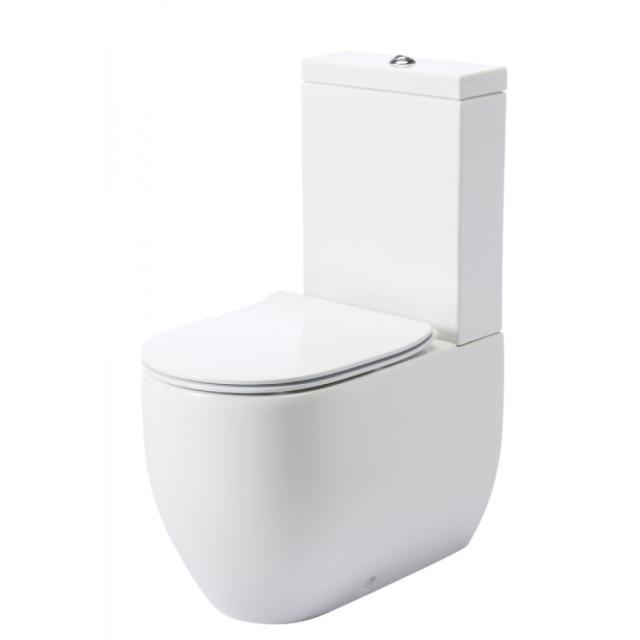 Flo gulvstående toilet m/cisterne m/Tech, u/toiletsæde, Hvid